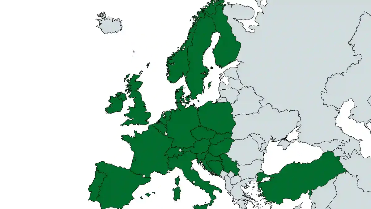 Carte habitat naturel Aselle Aquatique (Asellus aquaticus), Europe